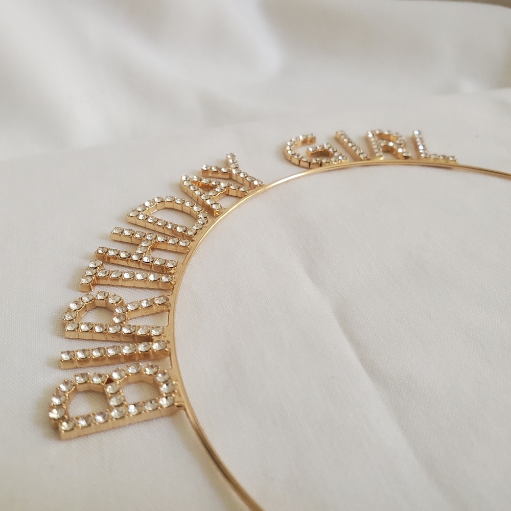 "Birthday Girl" Rhinestone Head Band - Picture 2 of 3